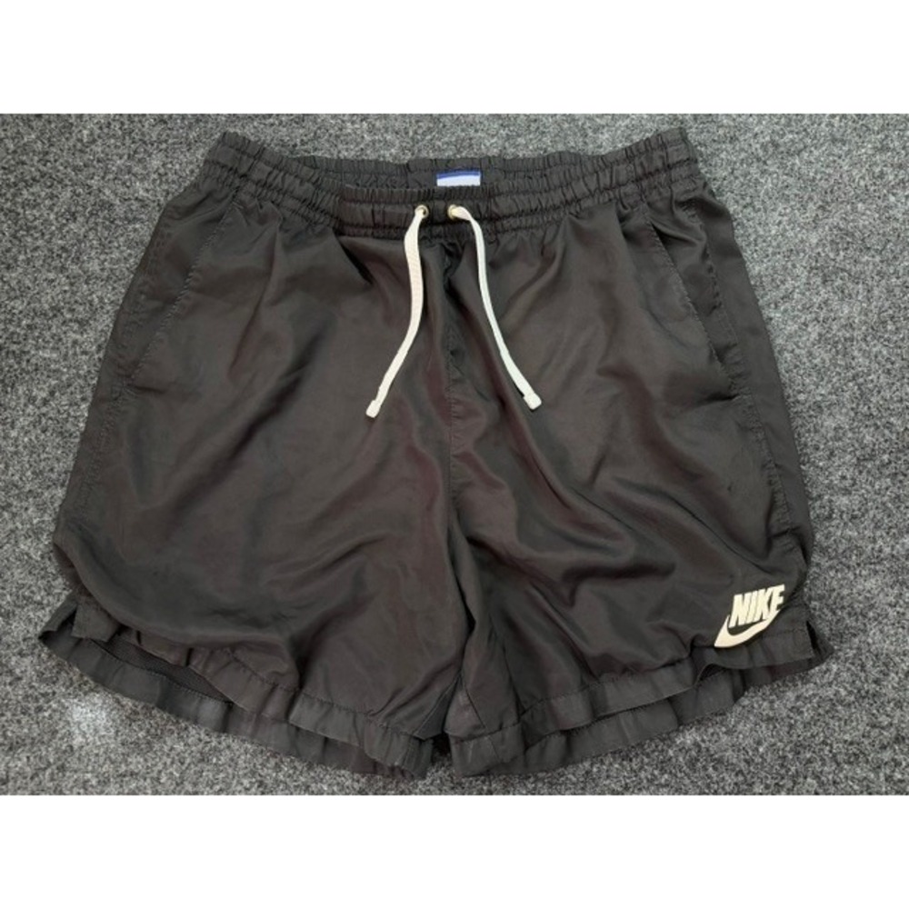 Nike Mens Black Athletic Shorts Mesh Lined Drawstring Running Gym Size Large